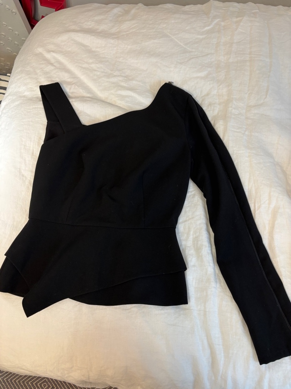 BCBGMaxAzria Black asymmetrical Dress top Sz Xs